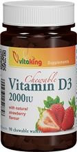 Vitamina D3 2000UI Vitaking 90cpr masticabile Cod: vk1327 foto