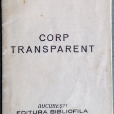 (MAX) M. BLECHER - CORP TRANSPARENT (VERSURI) [volum de debut, 1934]