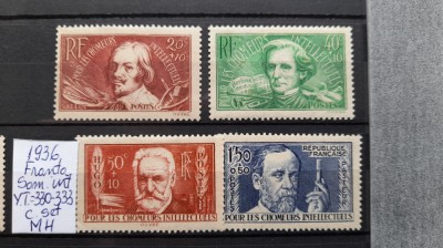 1936-Franta-YT330-333-c.set-MH-YT=35 E foto