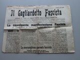 Ziar istoric italian 1921 &ndash; Il Gagliardetto Fascista &ndash; ediție originală &ndash;GB