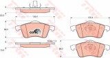 Set placute frana,frana disc VW TRANSPORTER IV bus (70XB, 70XC, 7DB, 7DW, 7DK) (1990 - 2003) TRW GDB1282