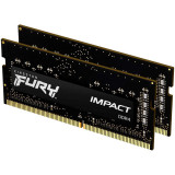 Memorie notebook 32GB 2666MHz DDR4 CL16 SODIMM (2x16GB) FURY Impact, Kingston