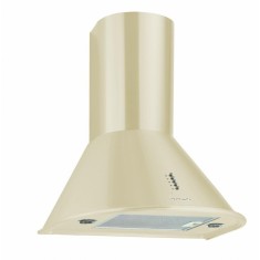Hota decorativa Fram, 60 x 50 x 69.5-107.5 cm, 190 W, 589 m&sup3;/h, lumina LED, 2 x 2 W, 1 motor, 1 filtru aluminiu, 3 viteze, Crem
