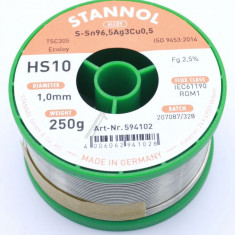 HS 10 TSC 305 ECOLOY FLUDOR FARA PLUMB 1MM/250GR, STANNOL 594102 STANNOL