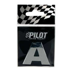Autocolant 3D crom Type-3 (28mm) litera - A Garage AutoRide