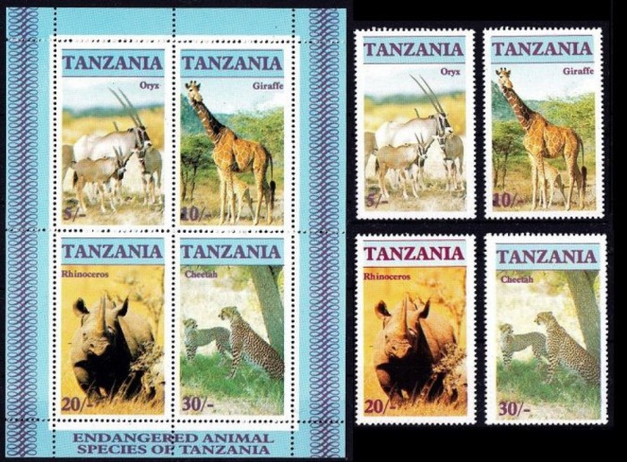 TANZANIA 1986 FAUNA ANIMALE SALBATICE