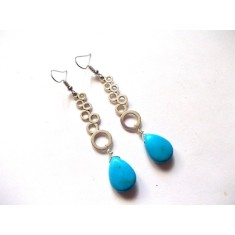 cercei turcoaz handmade 43995