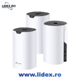 Sistem Wireless Mesh TP-LINK Deco S4 AC1200, Dual Band 300 + 867 Mbps, 3 buc, alb