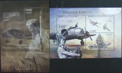 REP.BURUNDI - AVIATIE-FEMEIE PILOT-1 M/SH.+ 1 S/SH.-MNH** - RBU 30 foto