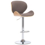VidaXL Scaun de bar, gri taupe, material textil