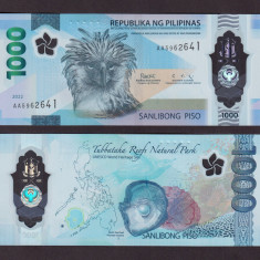 FILIPINE █ bancnota █ 1000 Piso █ 2022 █ POLYMER █ Seria AA █ UNC █ necirculata