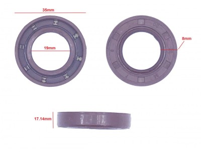 Garnitura tip semering 35x19mm pentru grup reductor motoforeza NR.2263 foto