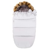 Sac iarna de bebelusi pentru carucior, marime universala, 90x45cm, gri Household NewTrend