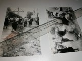 RARE = LOT 2 FOTOGRAFII ALB NEGRU PIATA UNIVERSITATII , ANII 90