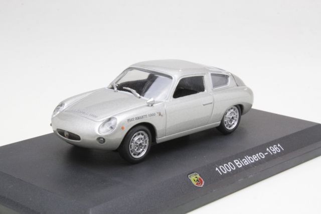 Macheta Fiat Abarth 1000 Bialbero 1961 argintiu - Metro/ Hachette 1/43
