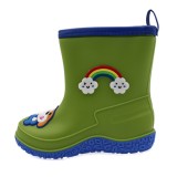 Cizme de ploaie pentru copii, cu design animat 3D, model scurt, din cauciuc, Verde, 31