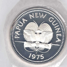 PAPUA NOUA GUINEE 5 KINA1975 ARGINT PROOF IN BLISTER ORIGINAL