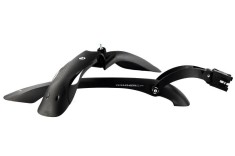 Set aparatori noroi fata+spate plastic, roata 24&quot;-29&quot;, culoare negru/alb Cod:AWR2182