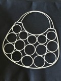 Cos Decorativ Metalic Plat, 29.7x28.5cm, Decoratiune Casa/Gradina, Agatat Perete, Obiect Handmade