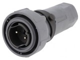 Conector Circular Mufă Tată 2 PIN Buccaneer 7000 Nichelat