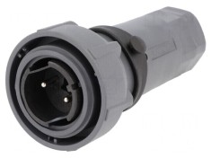 Conector Circular Mufă Tată 2 PIN Buccaneer 7000 Nichelat