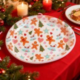 Cumpara ieftin Tavita decorativa &ndash; plastic &ndash; 36 x 26 cm &ndash; model cu prajiturele si brad Best CarHome