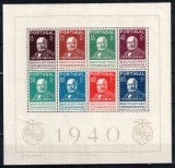 Portugalia 1940 (1941), Mi #622-629 = Bl 3**, colita (bloc), Sir Rowland Hill, centenarul marcii postale, MNH, cota 150 &euro;!