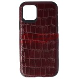 Husa iPhone 11 Pro, TPU Piele Crocodil Burgundy