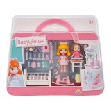 Set de joaca cu papusa si bebelus, Sunman, Baby House