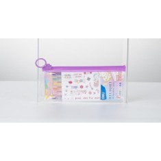 Set 6 bucati pixuri cu gel Deli Delight , cu mecanism, 0.5 mm, diverse culori