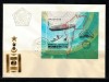 Mongolia 1982 - Zeppelin, dirijabile, colita pe plic FDC