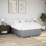 VidaXL Cadru de pat fără saltea, gri deschis, 140x200 cm, textil