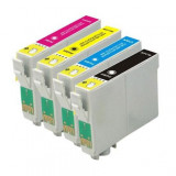 Set 4 cartuse imprimanta Epson T0711/T0712/T0713/T0714 compatibile, Multicolor