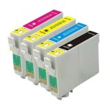 Set 4 cartuse imprimanta Epson T0711/T0712/T0713/T0714 compatibile, Multicolor