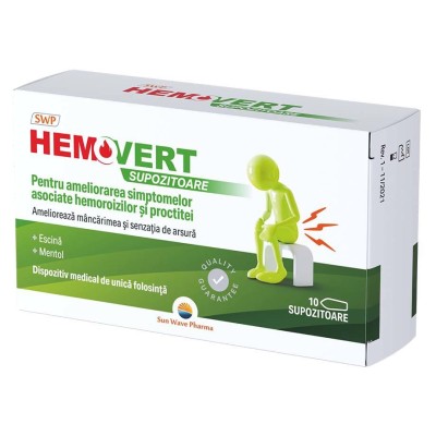 Supozitoare Hemovert 10 bucati Sun Wave Pharma foto