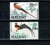 Malawi 1970 - Păsări, supratipar valori noi, serie neuzata