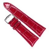 Cumpara ieftin Curea Ceas Premium &ndash; Piele Natural? Ro?ie, Imprimeu Crocodil