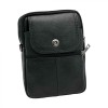 Borseta Barbati de Umar cu Prindere Curea, Piele Naturala, Negru si Maro, 14x19x5 cm