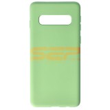 Husa Silicon Olive Samsung Galaxy S10, High Copy, Protectie Premium