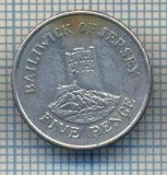 AX 463 MONEDA - JERSEY - FIVE PENCE -ANUL 1990 -STAREA CARE SE VEDE