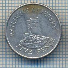 AX 463 MONEDA - JERSEY - FIVE PENCE -ANUL 1990 -STAREA CARE SE VEDE