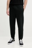 Armani Exchange pantaloni de trening din bumbac barbati, culoarea verde, neted, XM000292 AF12656