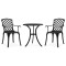 vidaXL Set mobilier bistro, 3 piese, negru, aluminiu turnat 315592
