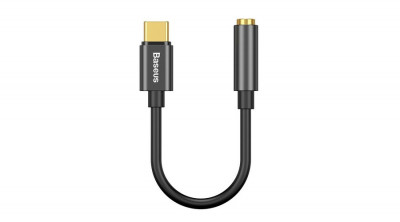 Adaptor audio Baseus L54 Adaptor audio USB-C mini jack 3,5 mm (negru) foto