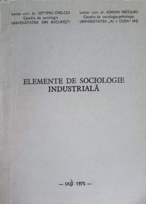 ELEMENTE DE SOCIOLOGIE INDUSTRIALA-SEPTIMIU CHELCEA, ADRIAN NECULAU foto