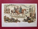 Domnitorul Carol pe c&acirc;mpul de luptă litho 1898