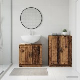 Cumpara ieftin Set de dulapuri pentru baie, 2 piese UTRECHT Lemn vechi