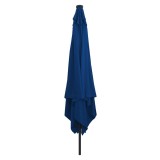 Umbrelă pătrată pentru grădină vidaXL cu lumini LED 295x245 cm Albastru Azure