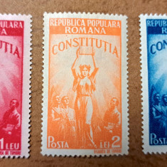 TIMBRE ROMÂNIA MNH L.P. 232/1948 - CONSTITUTIA R.S.R.- Serie simplă