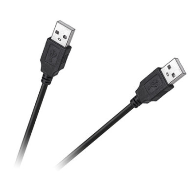 Cablu de date/incarcare Cabletech, USB tata - USB tata, 1 m, Negru foto